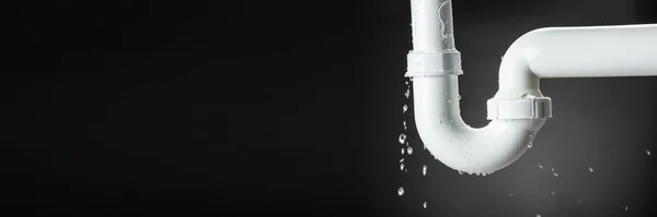 Water Pipe Leak Home Leaking Damage — Stock Photo, Image