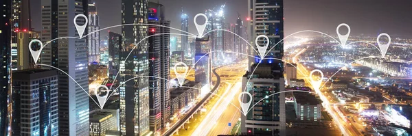 UAE Dubai Smart City. Network Information Map