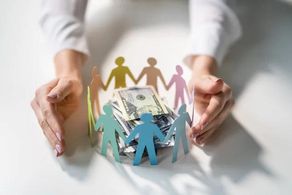 Protect Business Philanthropy Crowdfund Saving Finance Union — Stock Photo, Image