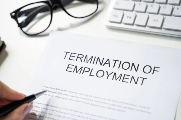 Documents Termination Employment Pen — Stock Photo, Image