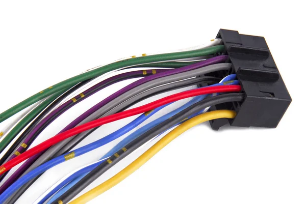 Car audio system wiring cable — Stock Photo, Image