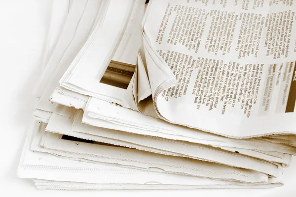 Stack of newspapers — Stock Photo, Image