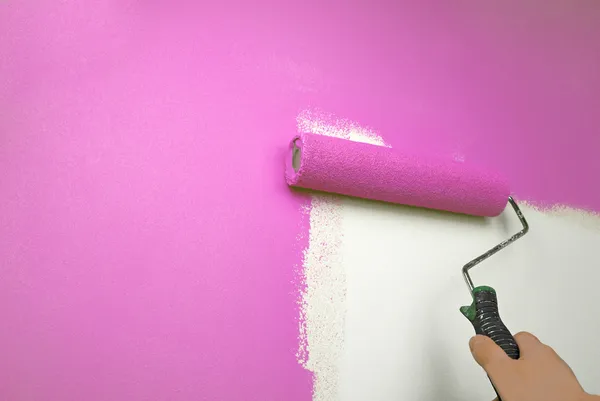 Mano pintura pared — Foto de Stock