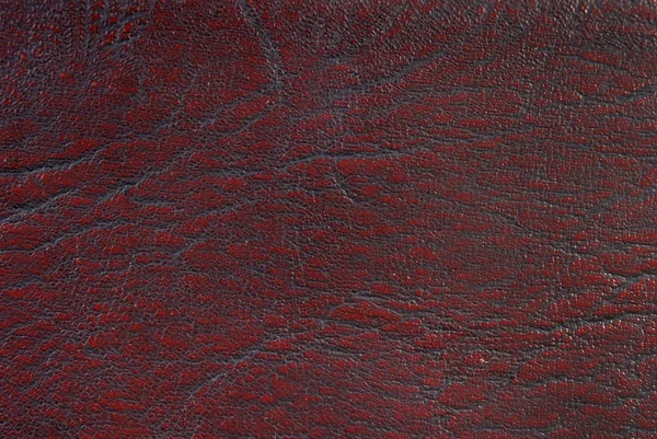 Mörk röd läder texture — Stockfoto