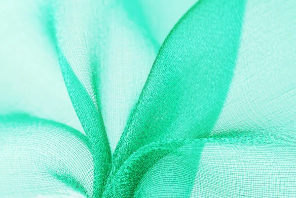 Textura de tecido azul organza — Fotografia de Stock