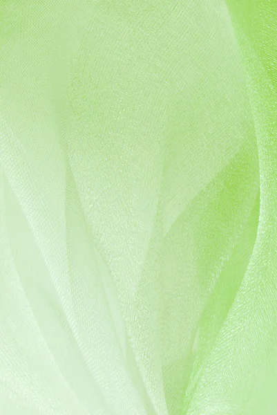 Groene organza stof textuur — Stockfoto
