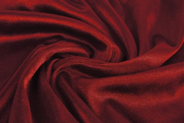 Kırmızı kumaş dalga doku — Stok fotoğraf
