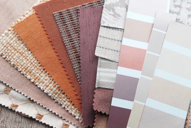 upholstery tapestry color selection clipart