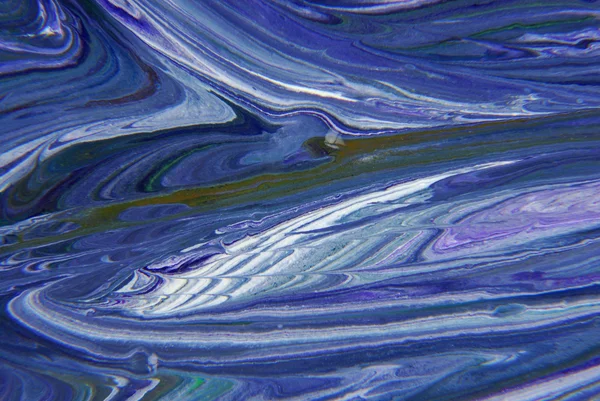 Pintura a óleo azul abstrato — Fotografia de Stock