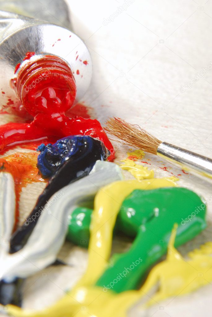oil paint mixing
