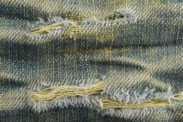 Jeans rasgado textura — Fotografia de Stock