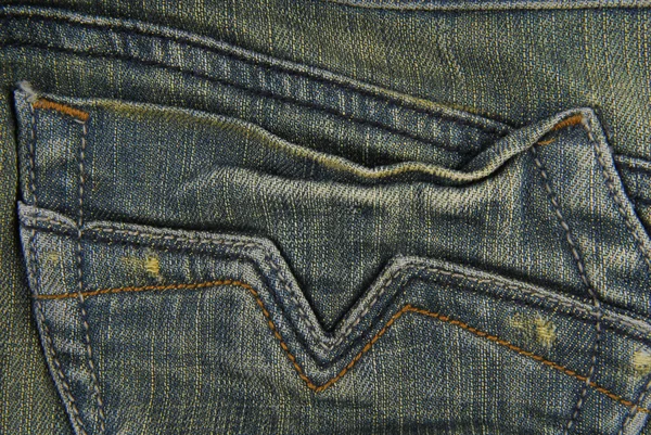 Jeans denim bolso textura — Fotografia de Stock