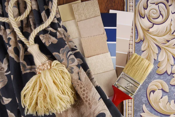 Material color choosing for interior decoration — Stok fotoğraf