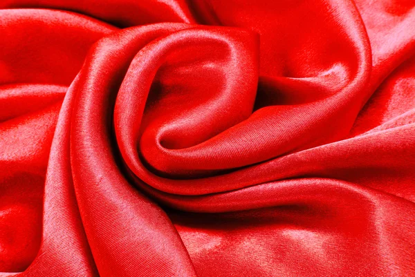 Texture de tissu de soie rouge — Photo