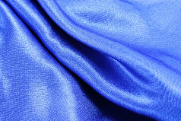 Textura de tela de seda azul — Foto de Stock