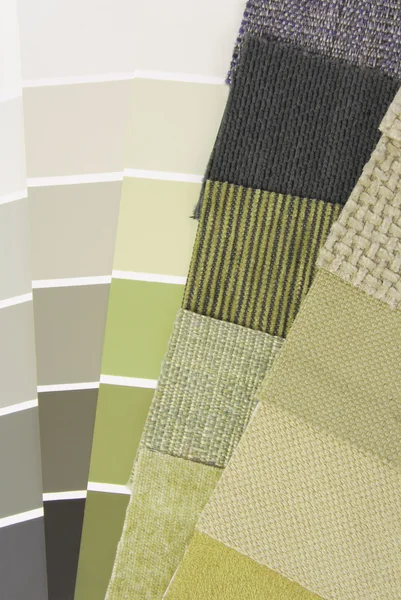 Seleção de cores de tapeçaria de estofamento para interior — Fotografia de Stock