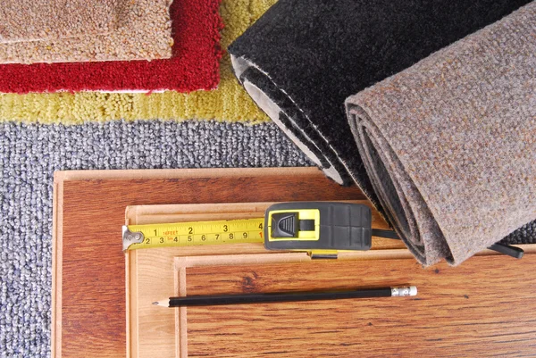 Carpet and laminate — Stock Photo, Image