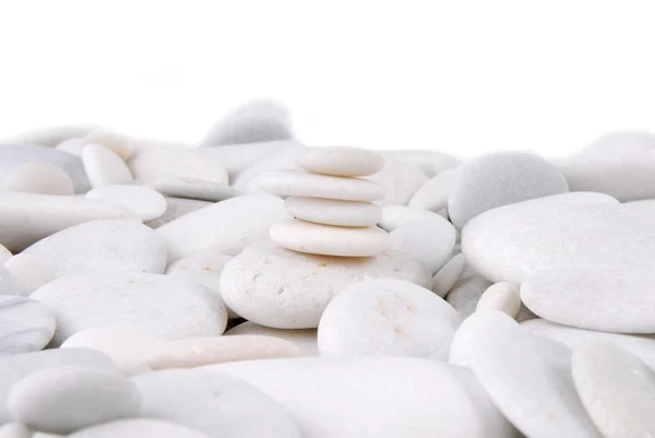 Witte stenen kiezels concept — Stockfoto