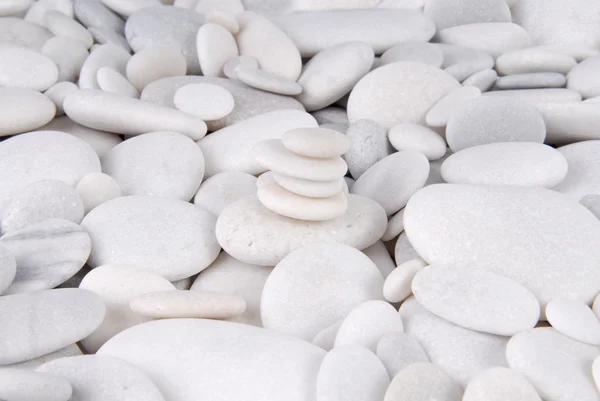 White stone pebbles concept — Stock Photo, Image