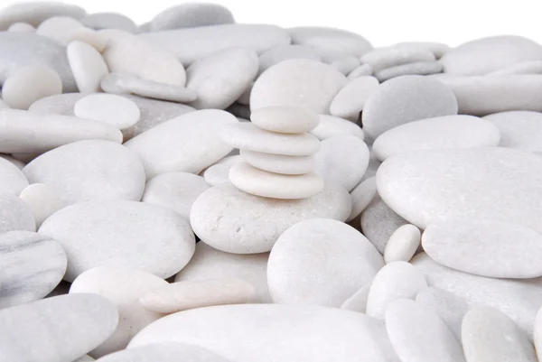 White stone pebbles concept — Stock Photo, Image