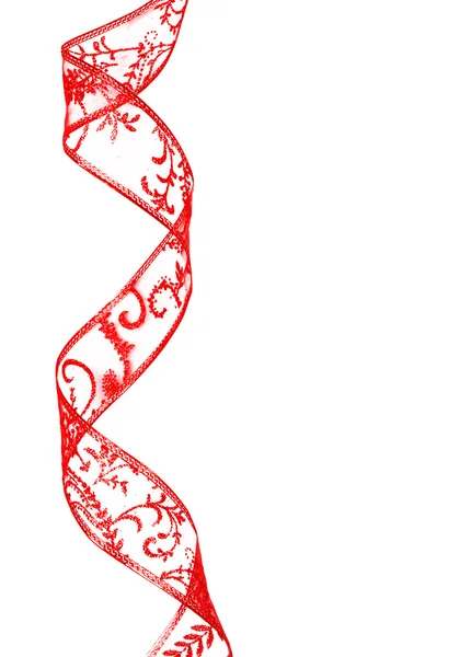 Ribbon red border frame isolated — Stock Photo, Image