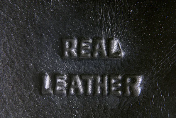 Leather label — Stock Photo, Image