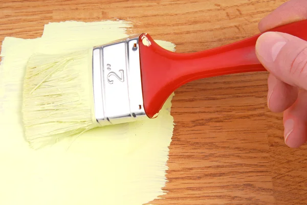 Paint on wooden surface — Stock Photo, Image