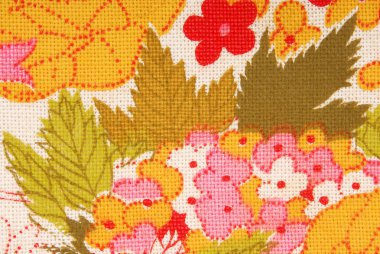 çiçek çiçek kumaş dokusu makro