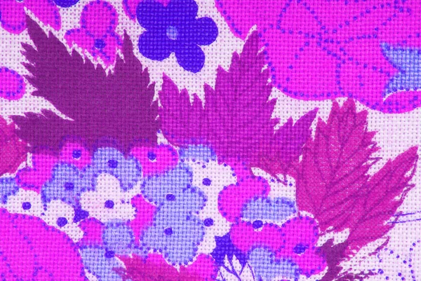 Floral flowers fabric texture macro — Stock Photo, Image