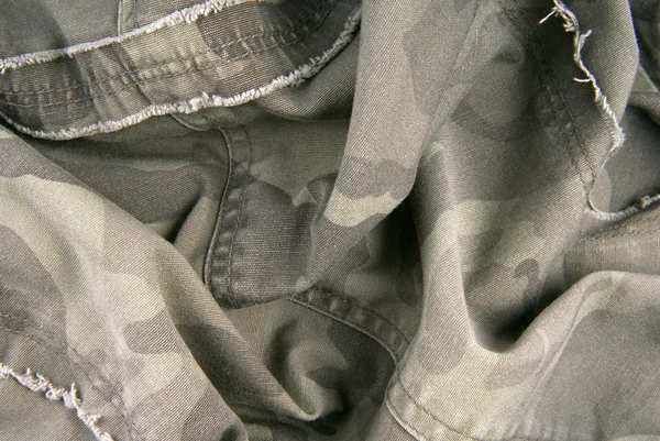 Camouflage cloth texture crumpled — Stock Photo, Image