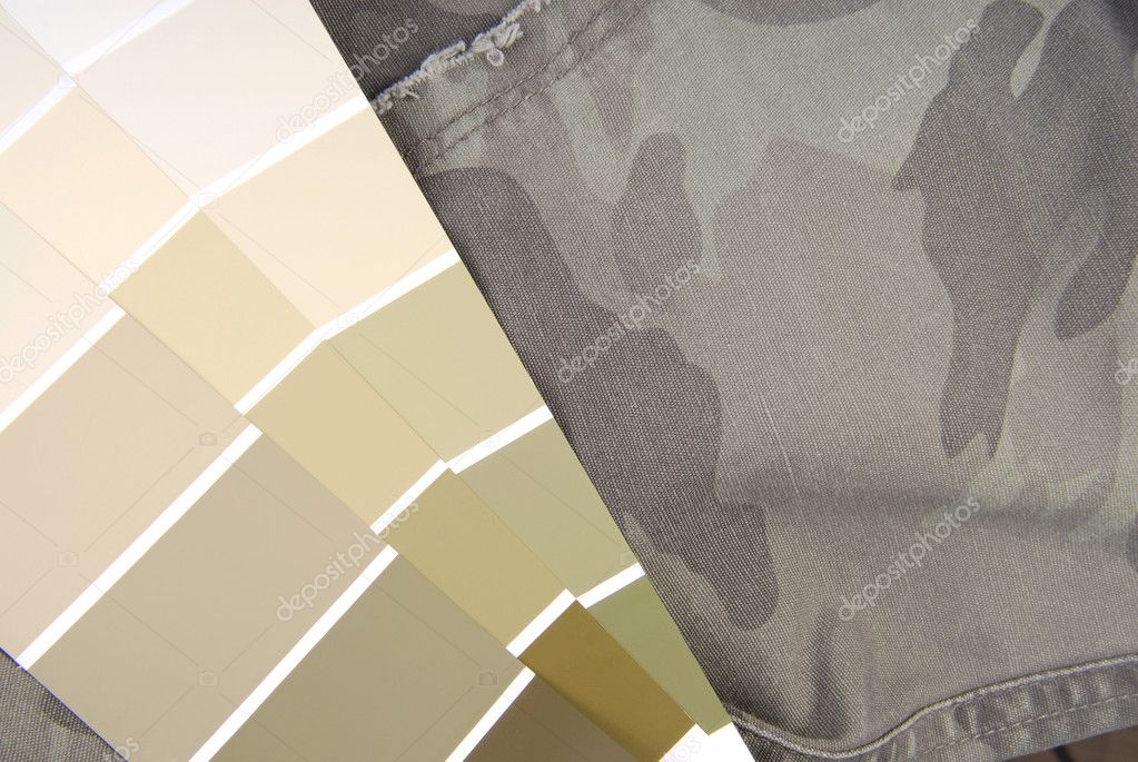 Camouflage color chart for interior design Stock Photo by ©severija