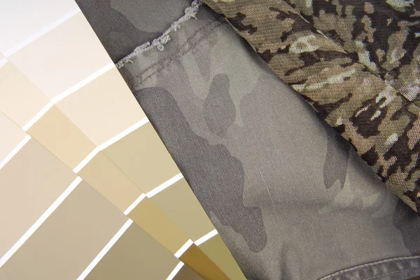 Camouflage color chart for interior design — Stock Photo, Image