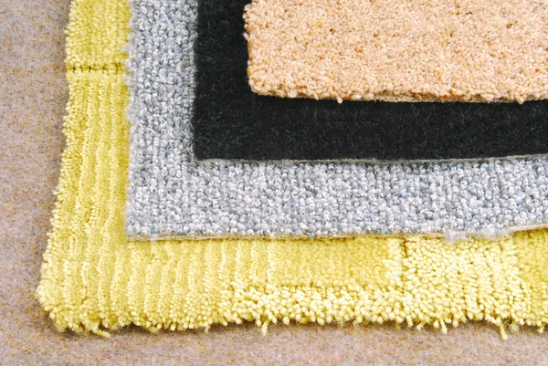 Carpet selection choice sample for interior — Stock Photo, Image