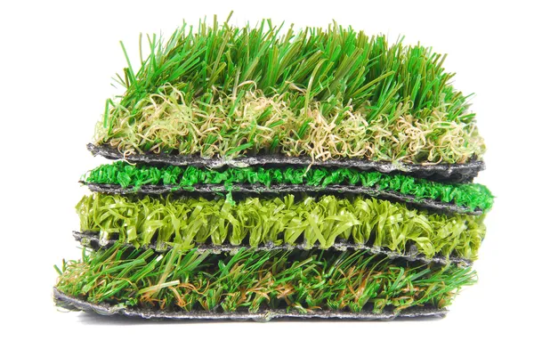 Artificial grass astroturf selection isolated on white — Stock Photo, Image