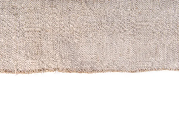 Velho linho tecido antigo moldura da fronteira — Fotografia de Stock