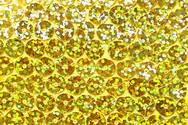 Lentejuelas brillantes de tela dorada — Foto de Stock