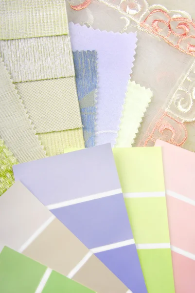Výběr designu pastelové barvy pro interiér — Stock fotografie