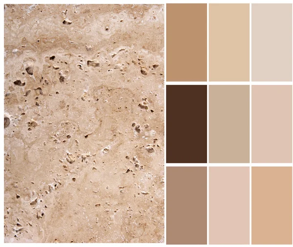 Travertine color chart — Stock Photo, Image