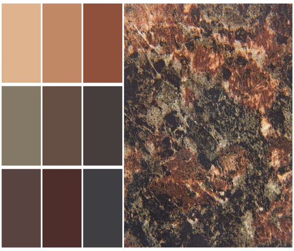 Granite color chart selection for interior — Stock Photo, Image