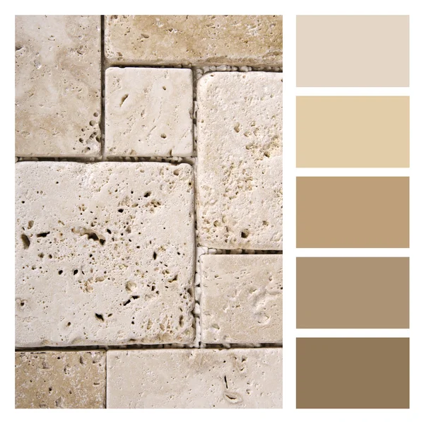 Stone  color palette swatches with complimentary — Stock Photo, Image