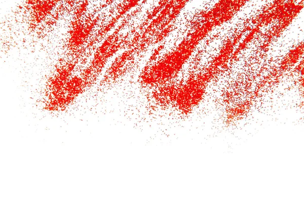 Rode Cosmetische Pailletten Abstract Witte Achtergrond — Stockfoto