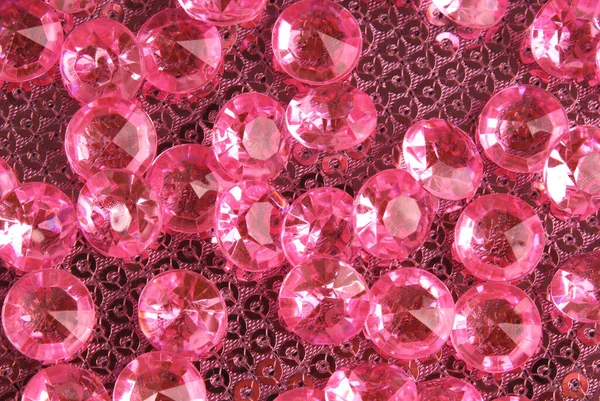 Primer Plano Del Diamante Rosa Sobre Fondo Texturizado Oink — Foto de Stock