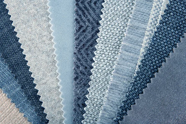 Closeup Fabric Swatches Choice Interior Design — Stock Photo, Image