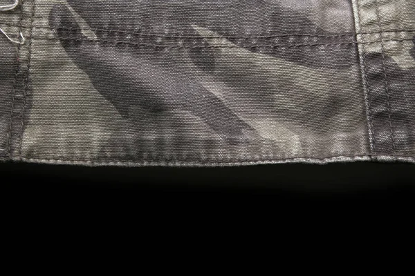 Nahaufnahme Des Camouflage Texturierten Stoffrandes Hintergrund — Stockfoto