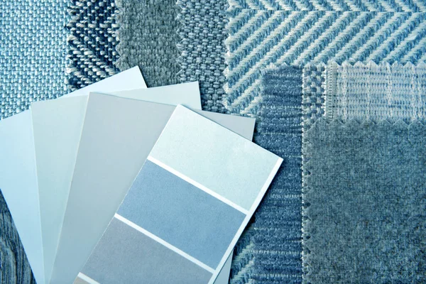 Close Upholstery Fabric Texture Color Choice Interior — Stock Photo, Image