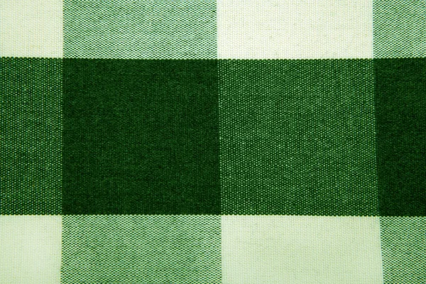 Closeup Checkered Green Black Tabric Texture — Stock Photo, Image