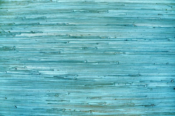Close Blue Cyan Bamboo Grass Wicker Wall Background Image En Vente
