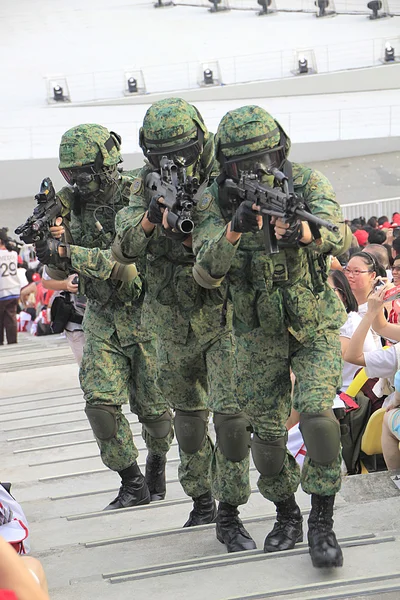 新加坡国庆阅兵的预览 — 图库照片