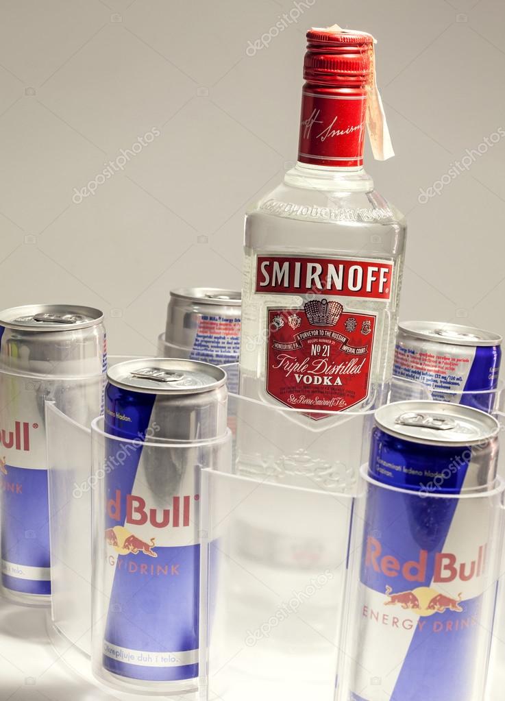 Smirnoff Vodka and Red Bull – Stock Photo © krsmanovic #25958491