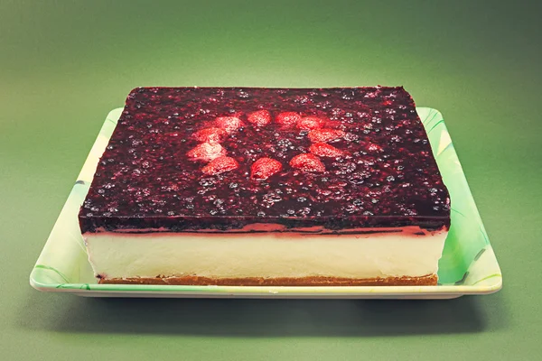 Torta di formaggio alla fragola — Foto Stock